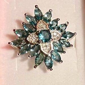 London Blue Topaz Fancy Ring 5.5 Size - Stunning